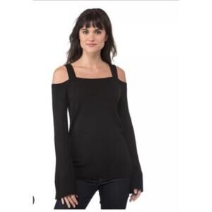 Michael Kors Women’s Gray Cold Shoulder Sweater Knit Top Long Sleeve Size L